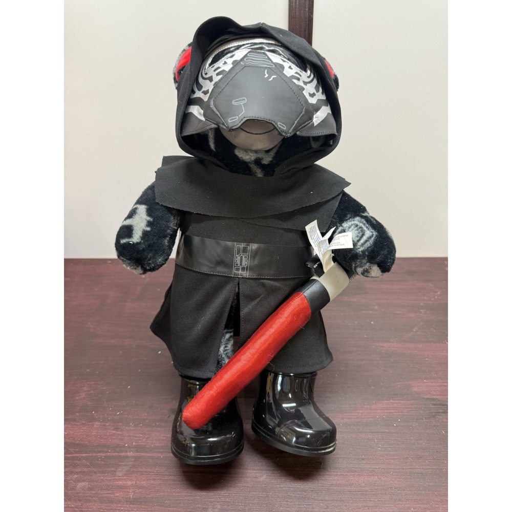 BABW Star Wars 16" Black Reversible Plush Bear Kylo Ren Costume & Saber Lot